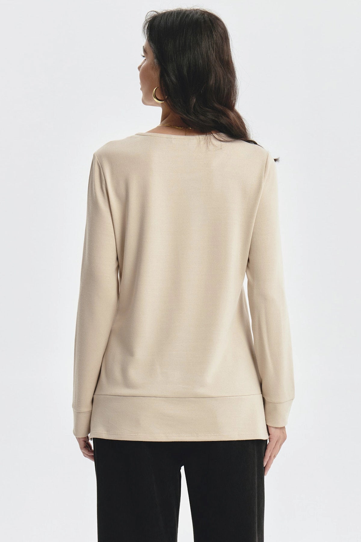 Polera Mujer Camman Detalle Beige
