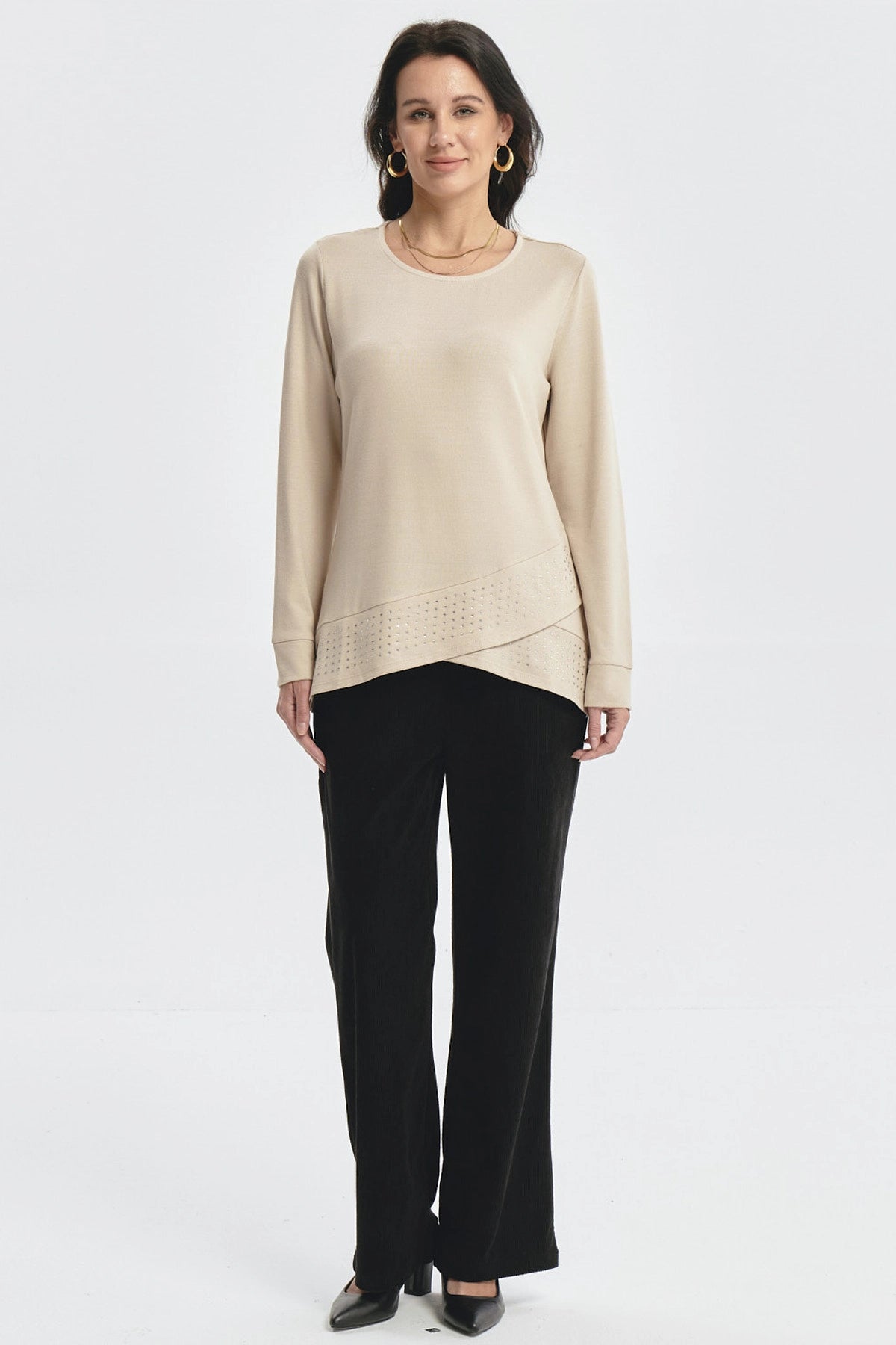 Polera Mujer Camman Detalle Beige