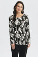 Polera Mujer Roll Up Print Negro