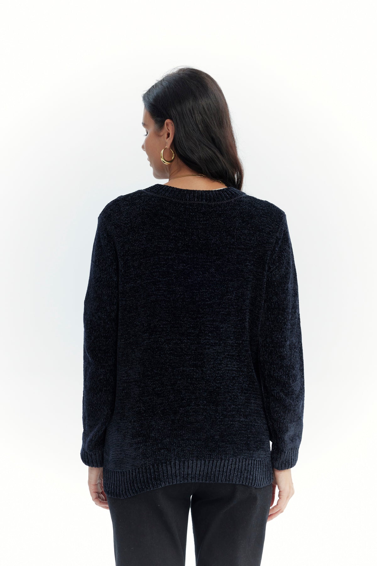 Sweater Mujer Chenille Negro
