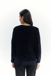 Sweater Mujer Chenille Negro