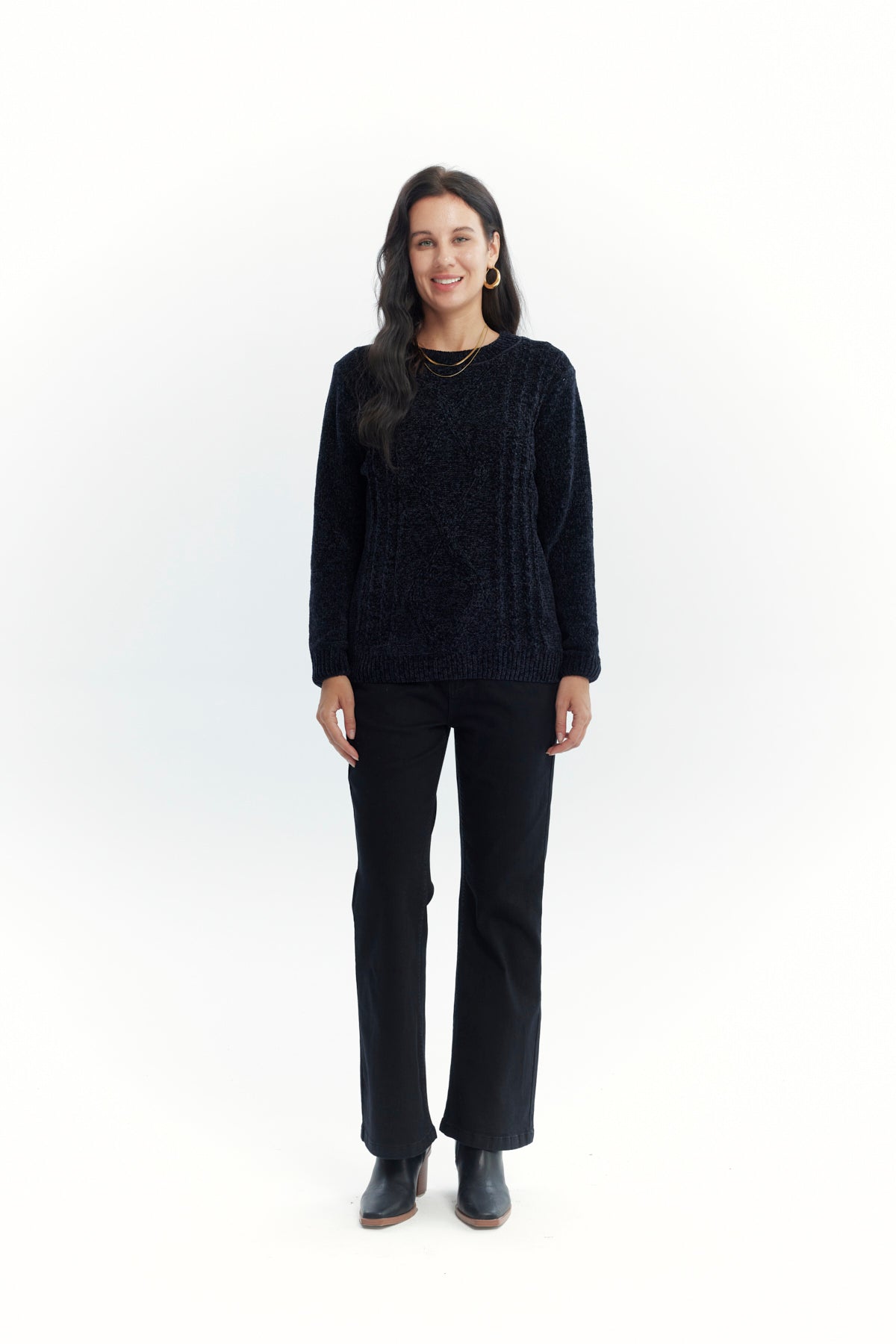 Sweater Mujer Chenille Negro