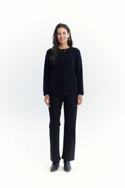Sweater Mujer Chenille Negro