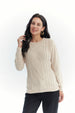 Sweater Mujer Chenille Beige Oscuro