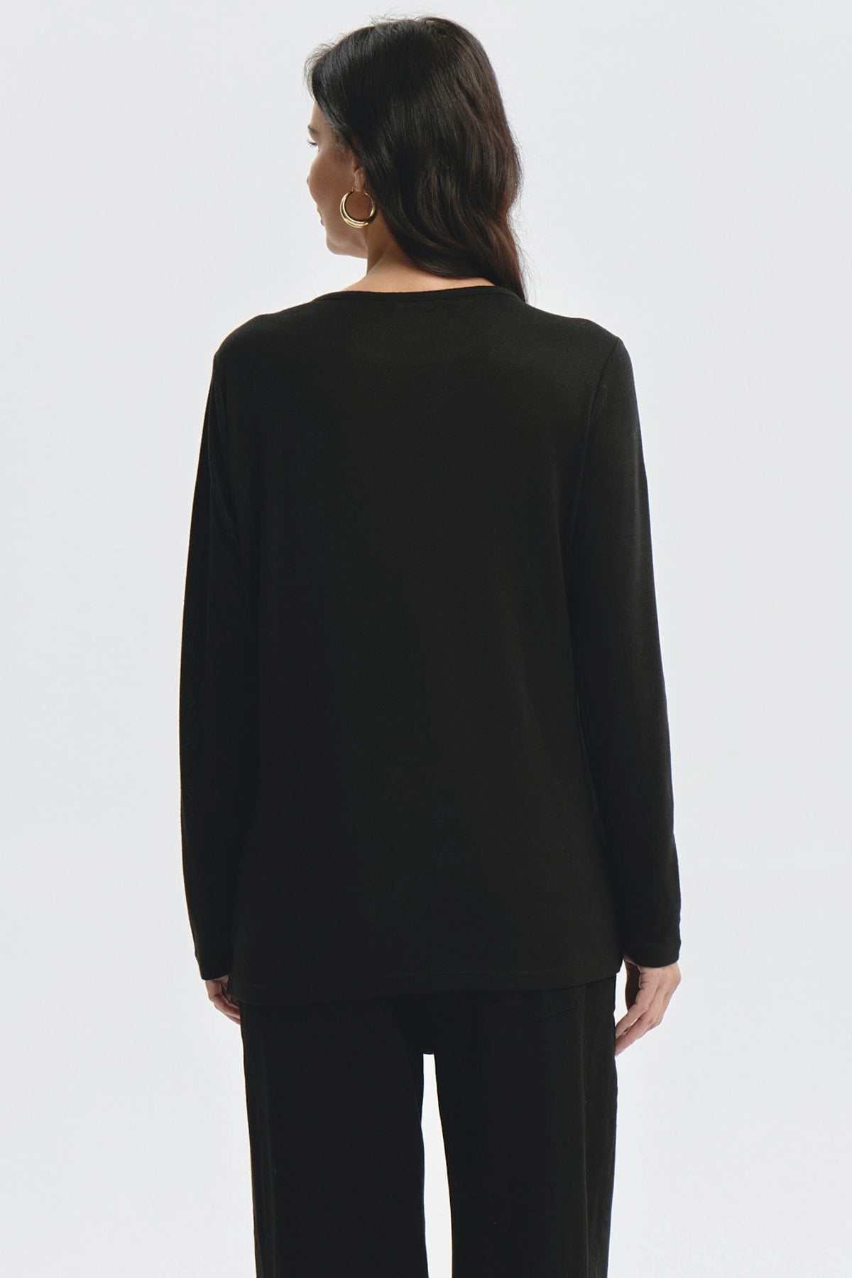 Sweater Mujer Strass Negro