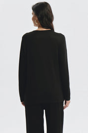 Sweater Mujer Strass Negro