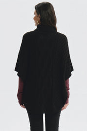 Sweater Mujer Trenzado Negro