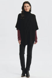 Sweater Mujer Trenzado Negro