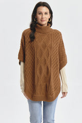 Sweater Mujer Trenzado Camel