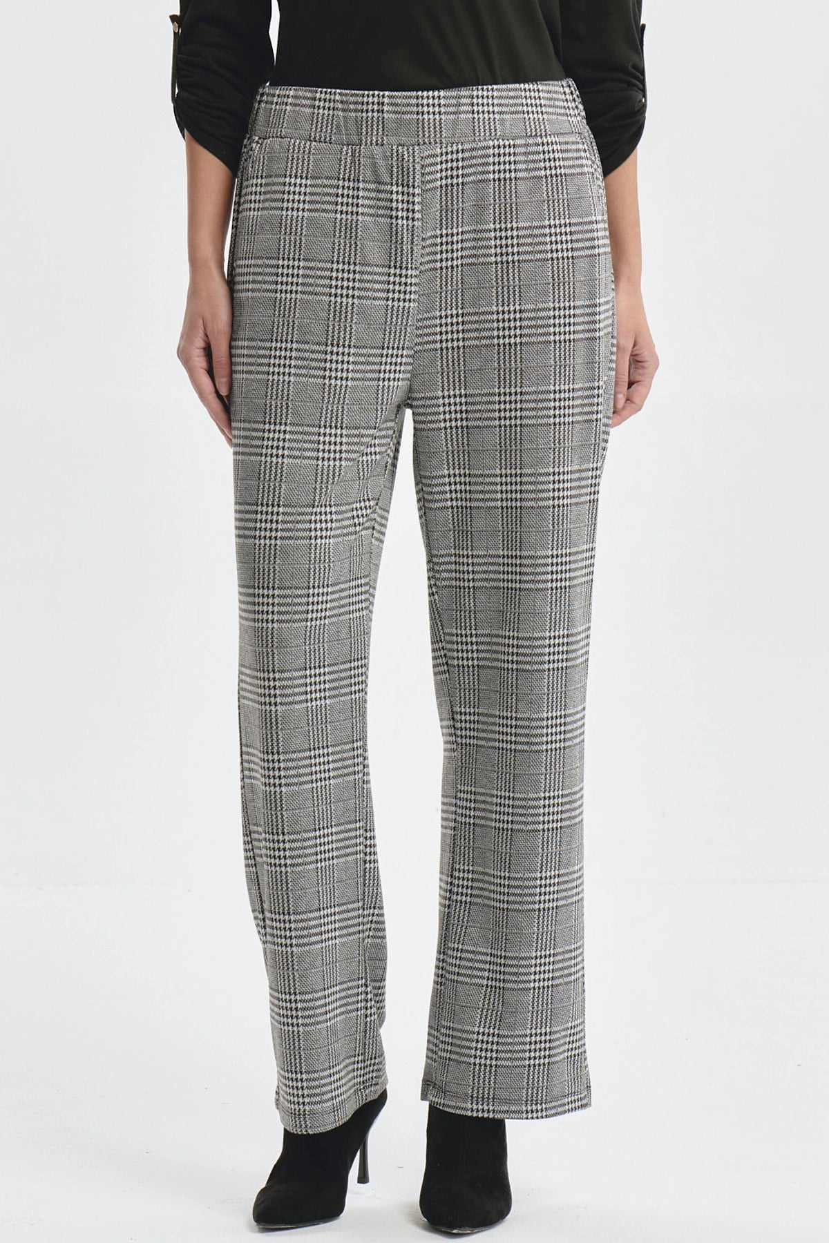 Calza Mujer Forrada Negro / Blanco