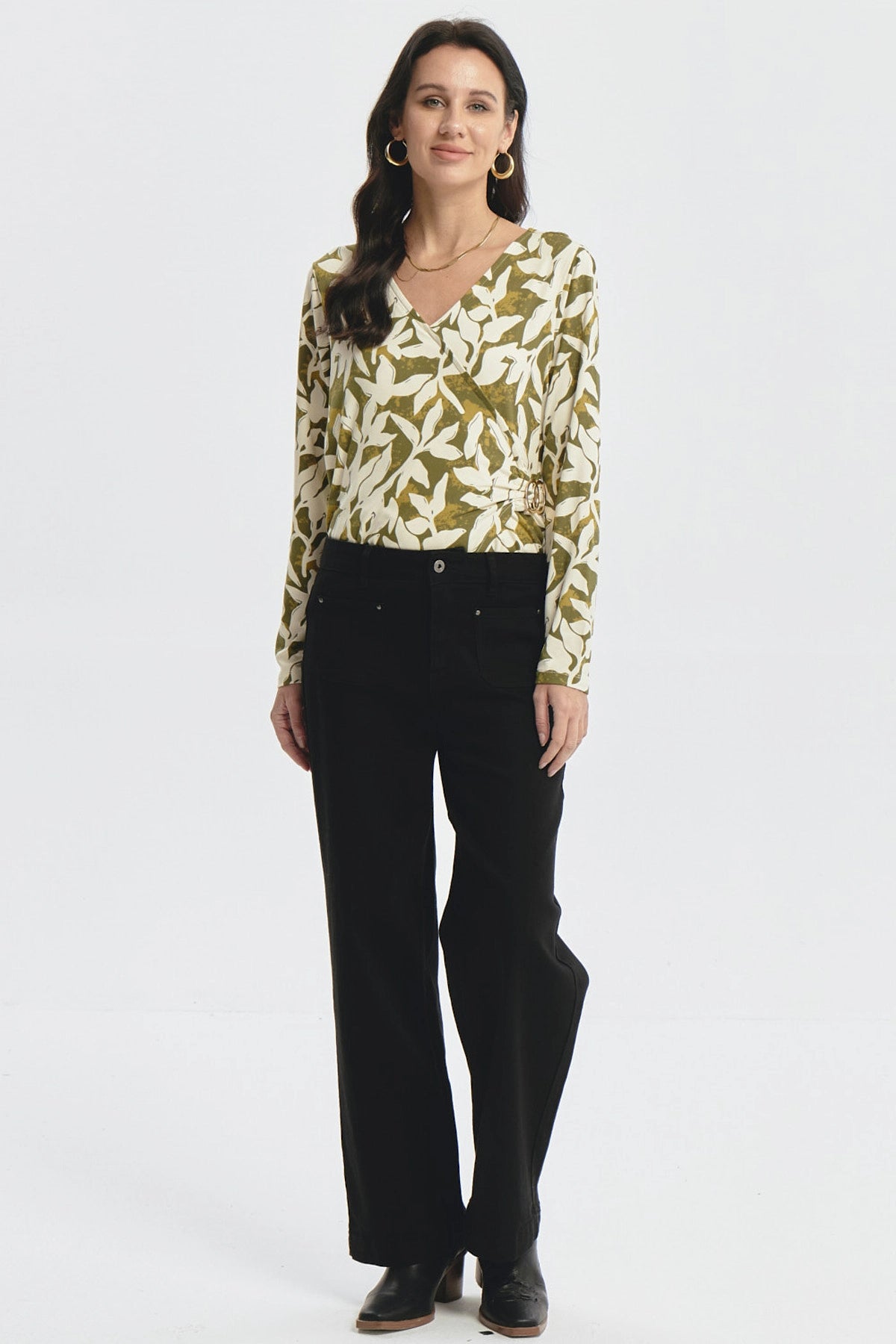 Jeans Mujer Clásico Calce Recto Negro