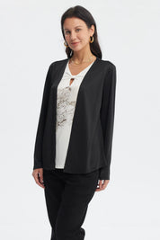 Polera mujer slim negro manga larga lisa ideal para un look elegante y cómodo en cualquier ocasión