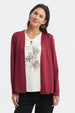 Polera mujer slim rojo con diseño floral en el pecho estilo casual ideal para combinar con chaquetas abiertas