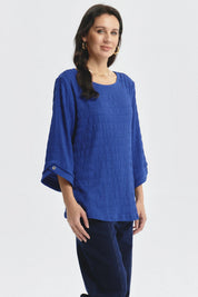 Polera Mujer Slim Azul
