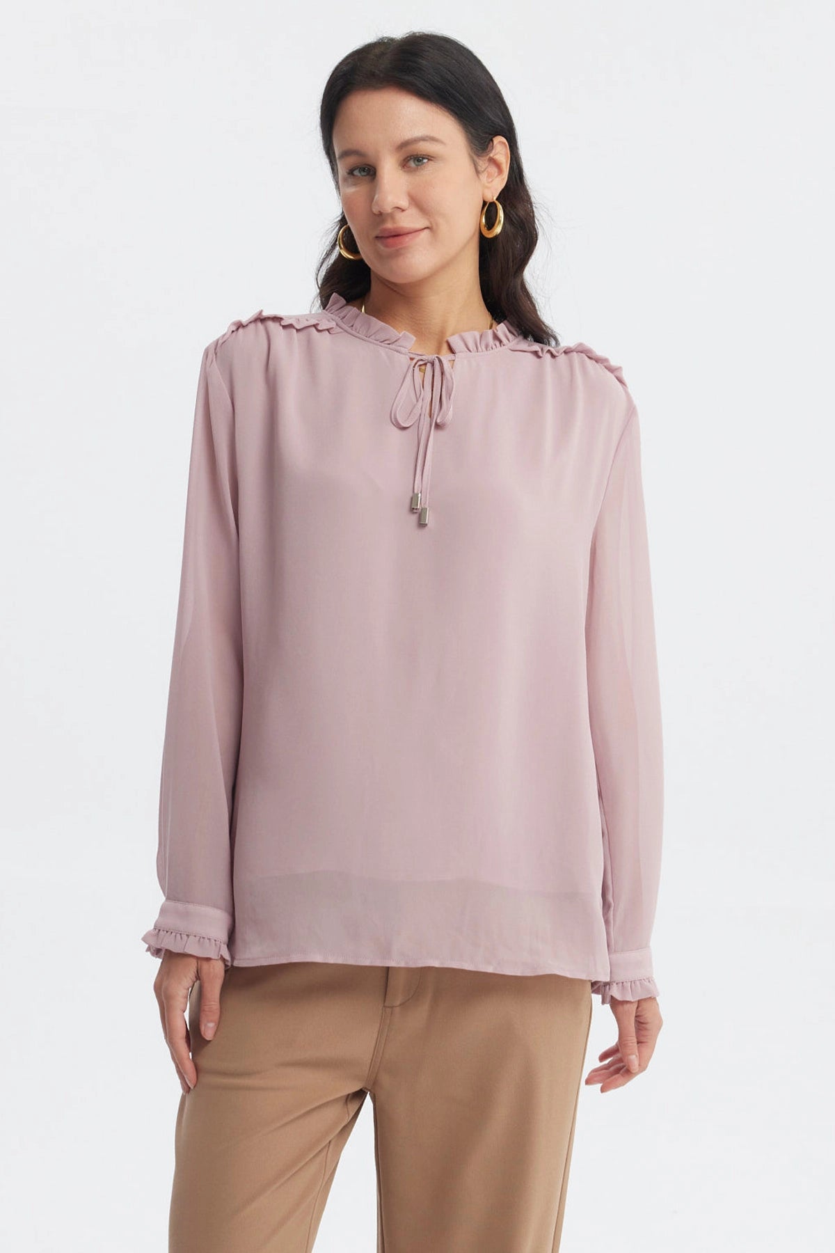 Blusa Mujer Slim Malva