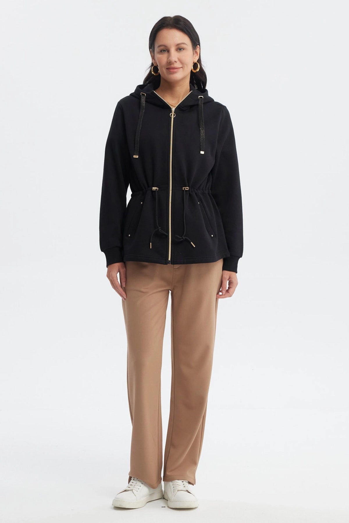 Polerón Mujer Slim Negro