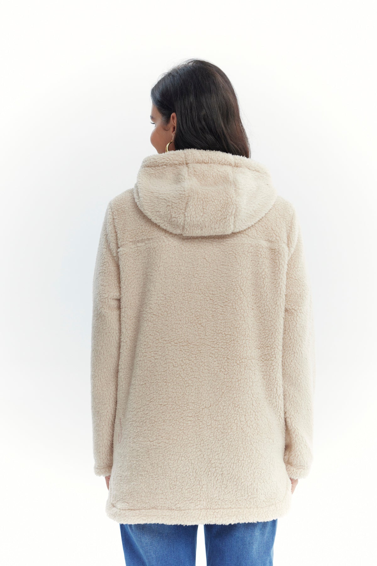 Polar Mujer Con Aplicación Beige