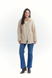 Polar Mujer Con Aplicación Beige