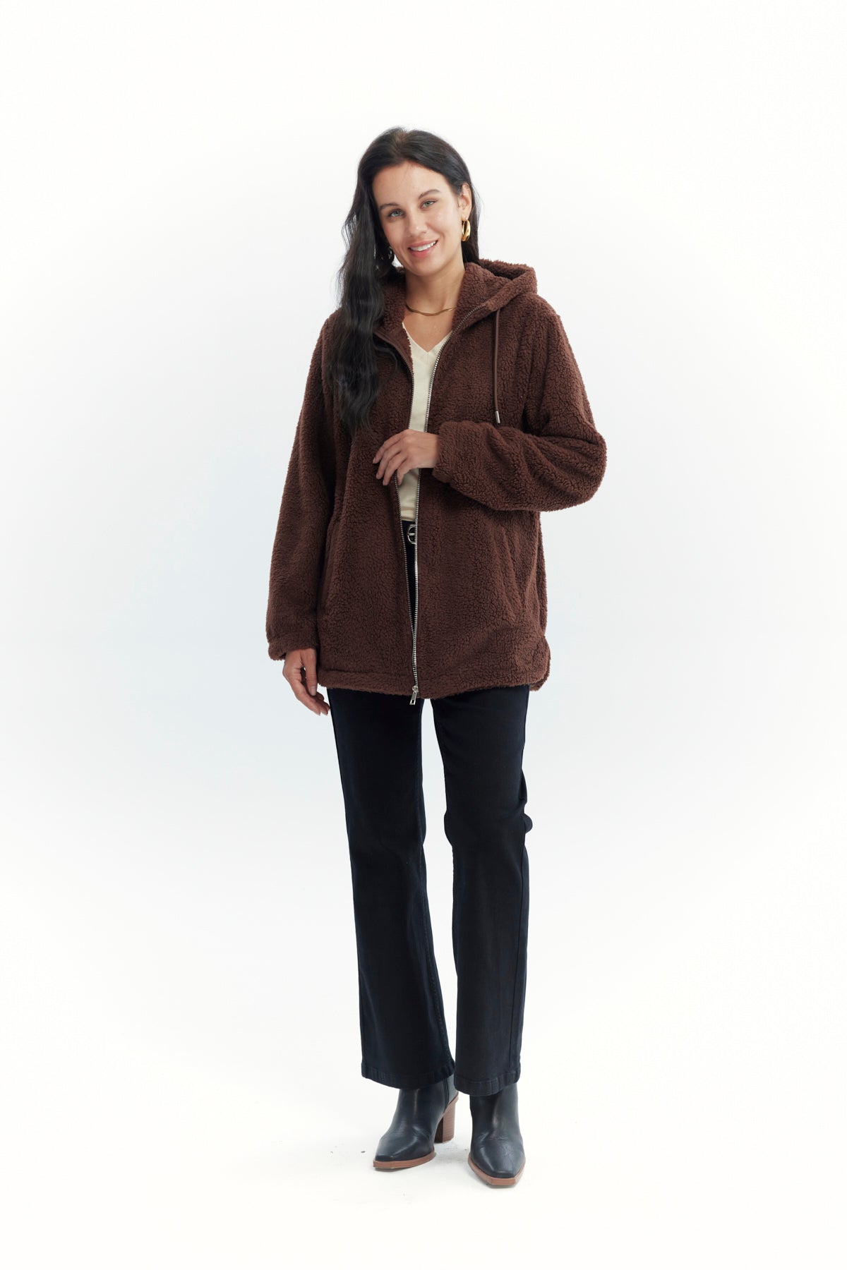 Polar Mujer Con Aplicación Café