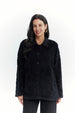 Polar Mujer Cuello Camisero Negro