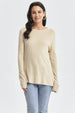 Sweater Mujer Botones Beige Oscuro