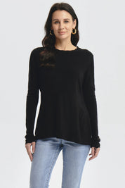 Sweater Mujer Botones Negro