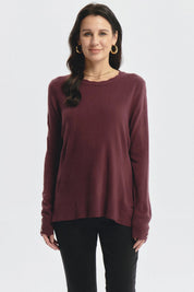 Sweater Mujer Botones Rojo