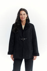 Chaqueta Mujer Slim Cuello Camisero Negro