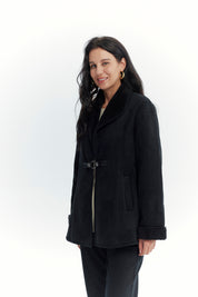 Chaqueta Mujer Slim Cuello Camisero Negro