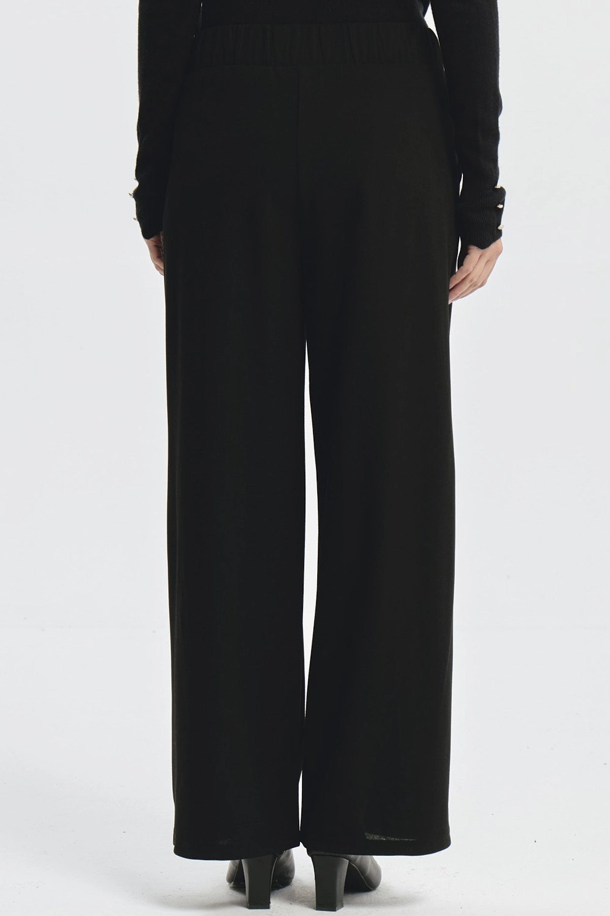 Pantalón Mujer Wide Leg Negro