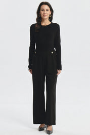 Pantalón Mujer Wide Leg Negro