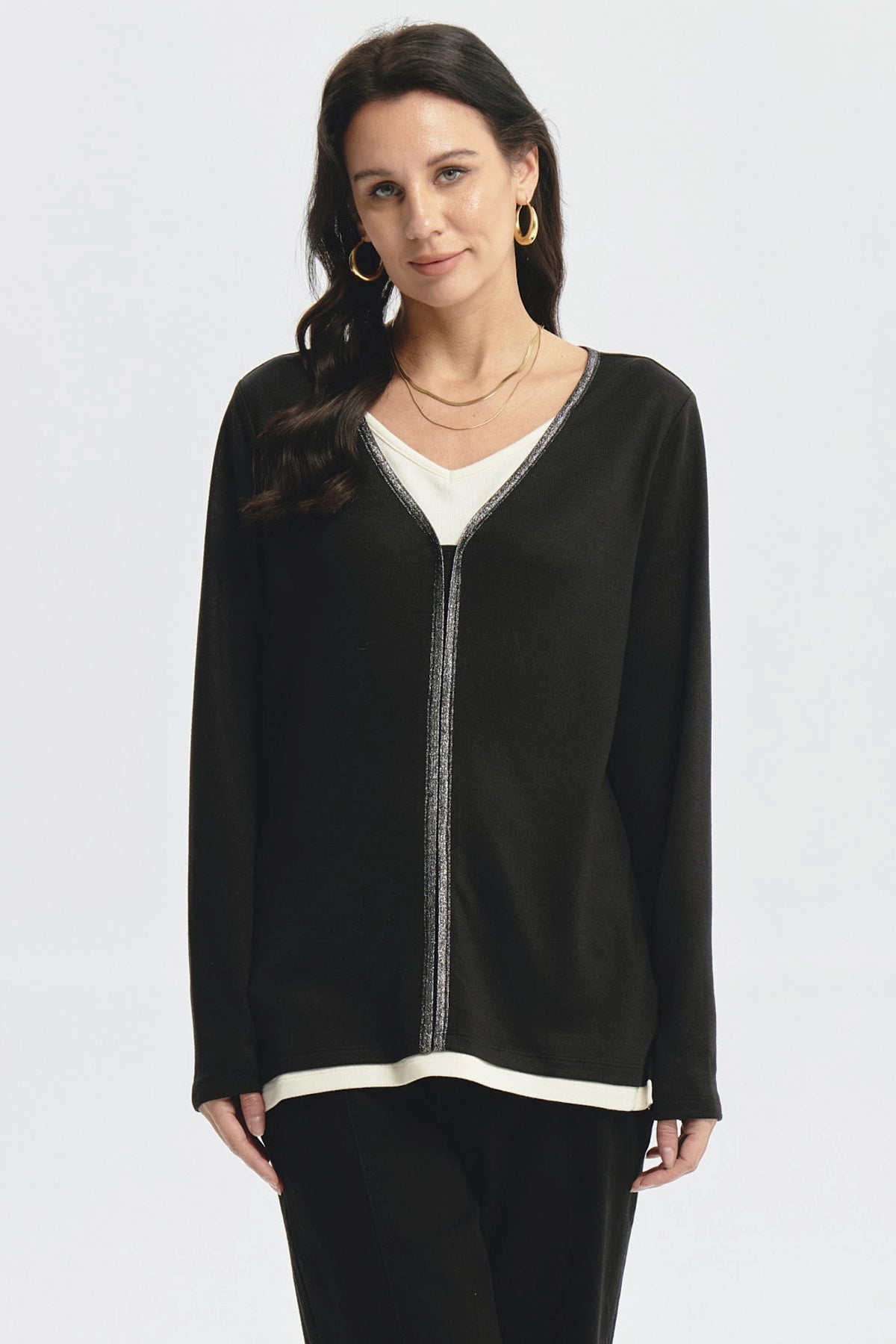 Sweater Mujer Slim Negro