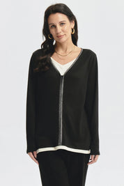Sweater Mujer Slim Negro