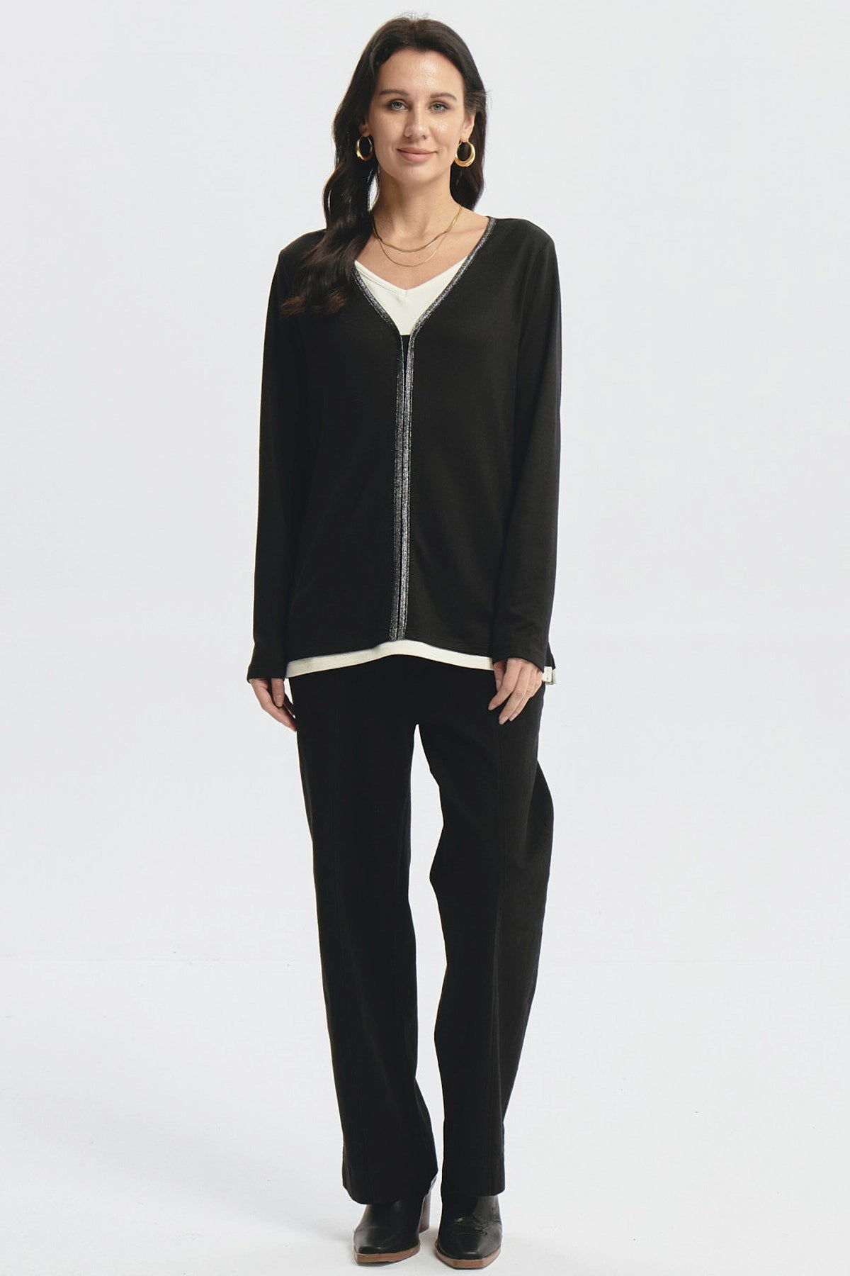 Sweater Mujer Slim Negro