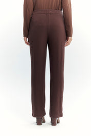 Calza Mujer Slim Café Oscuro