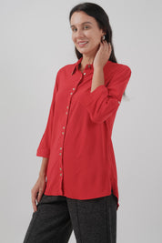 Blusa Regular Mujer Rojo
