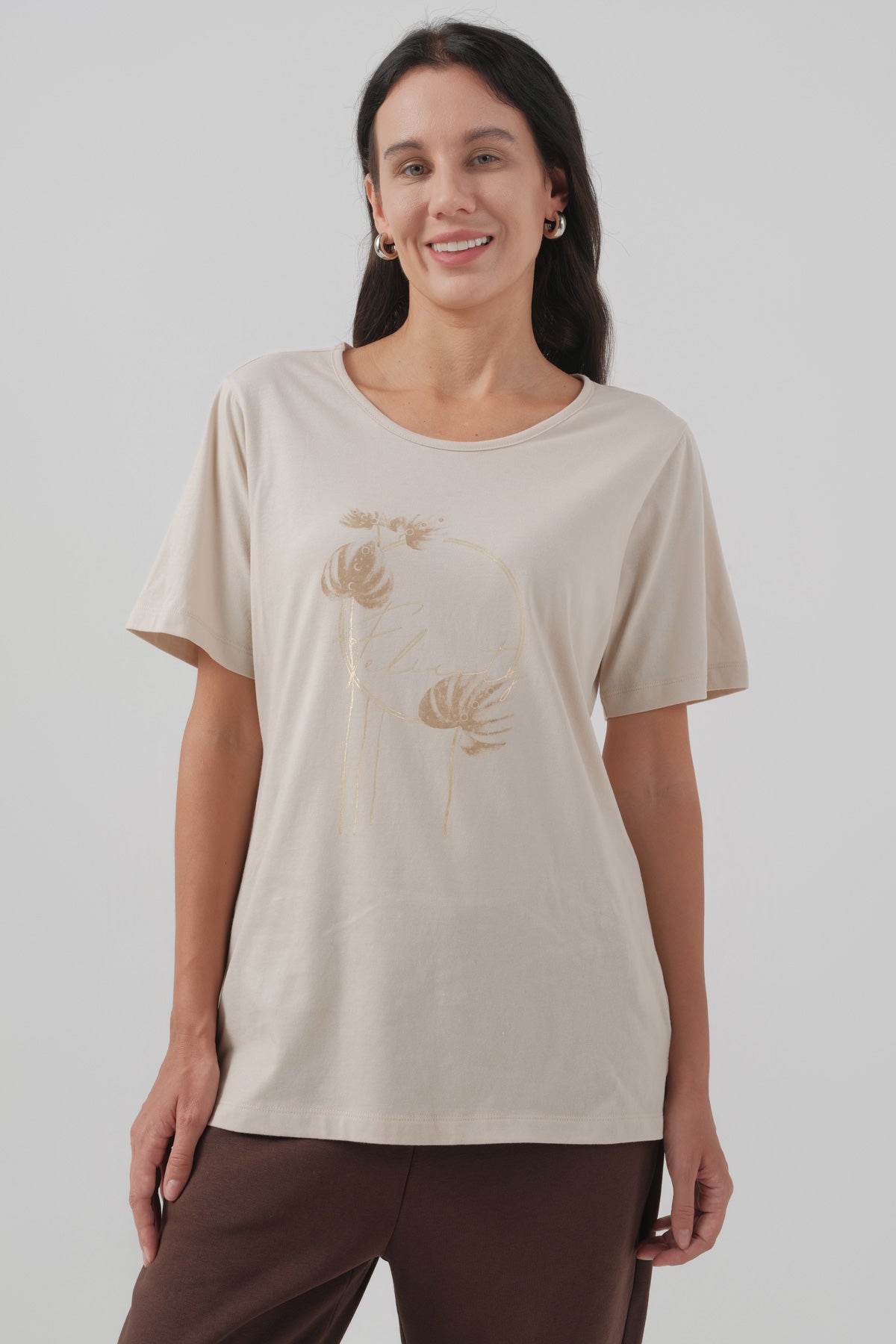 Polera Mujer Regular Beige Claro