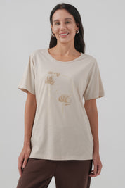 Polera Mujer Regular Beige Claro