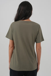 Polera Mujer Regular Verde Militar Claro