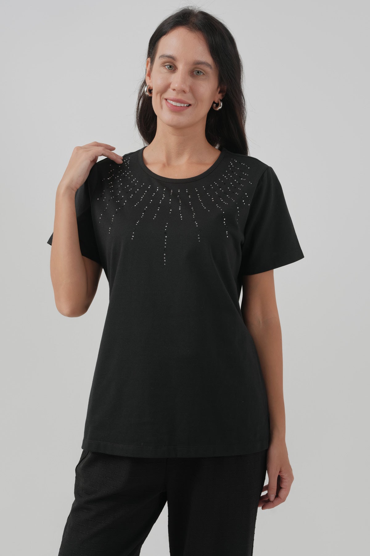 Polera Regular Mujer Negro