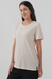 Polera Regular Mujer Beige