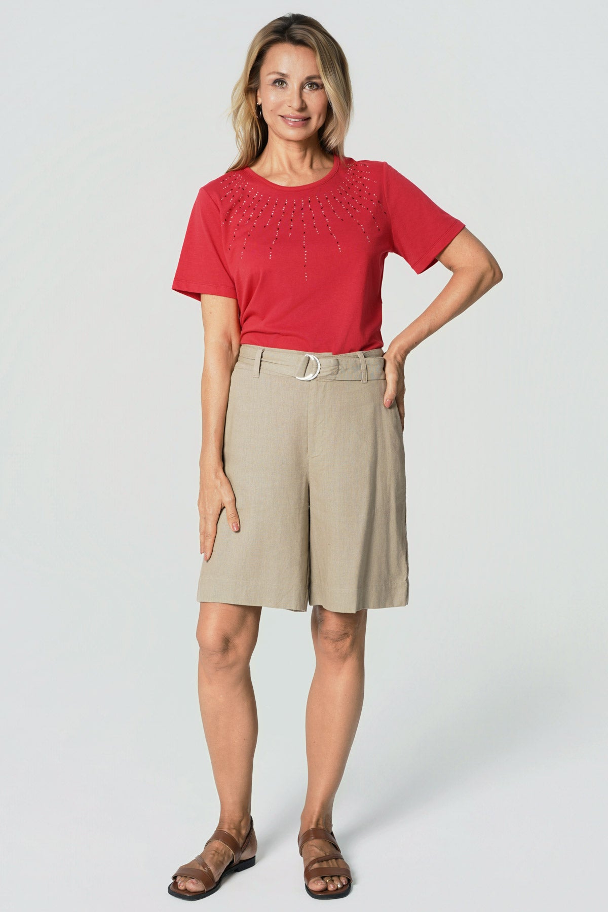 Polera Regular Mujer Coral