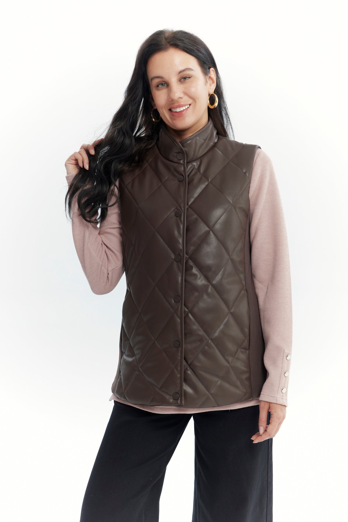 Chaqueta Mujer Regular Café
