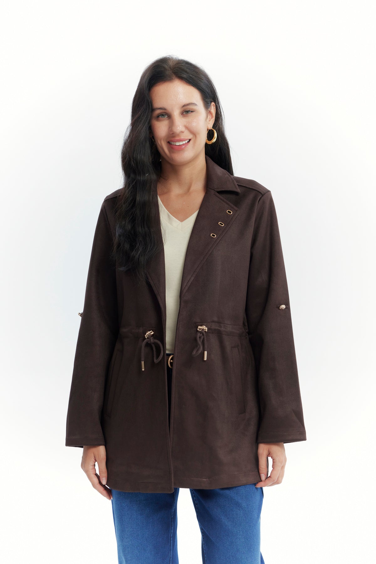 Chaqueta Mujer Regular Chocolate