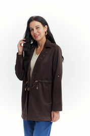 Chaqueta Mujer Regular Chocolate