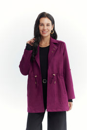 Chaqueta Mujer Regular Guinda