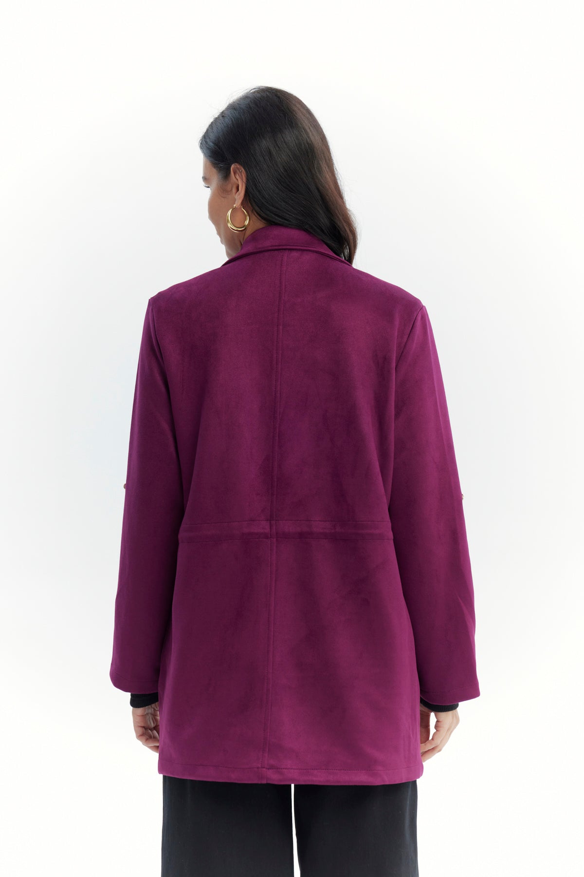 Chaqueta Mujer Regular Guinda