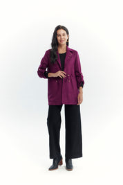 Chaqueta Mujer Regular Guinda