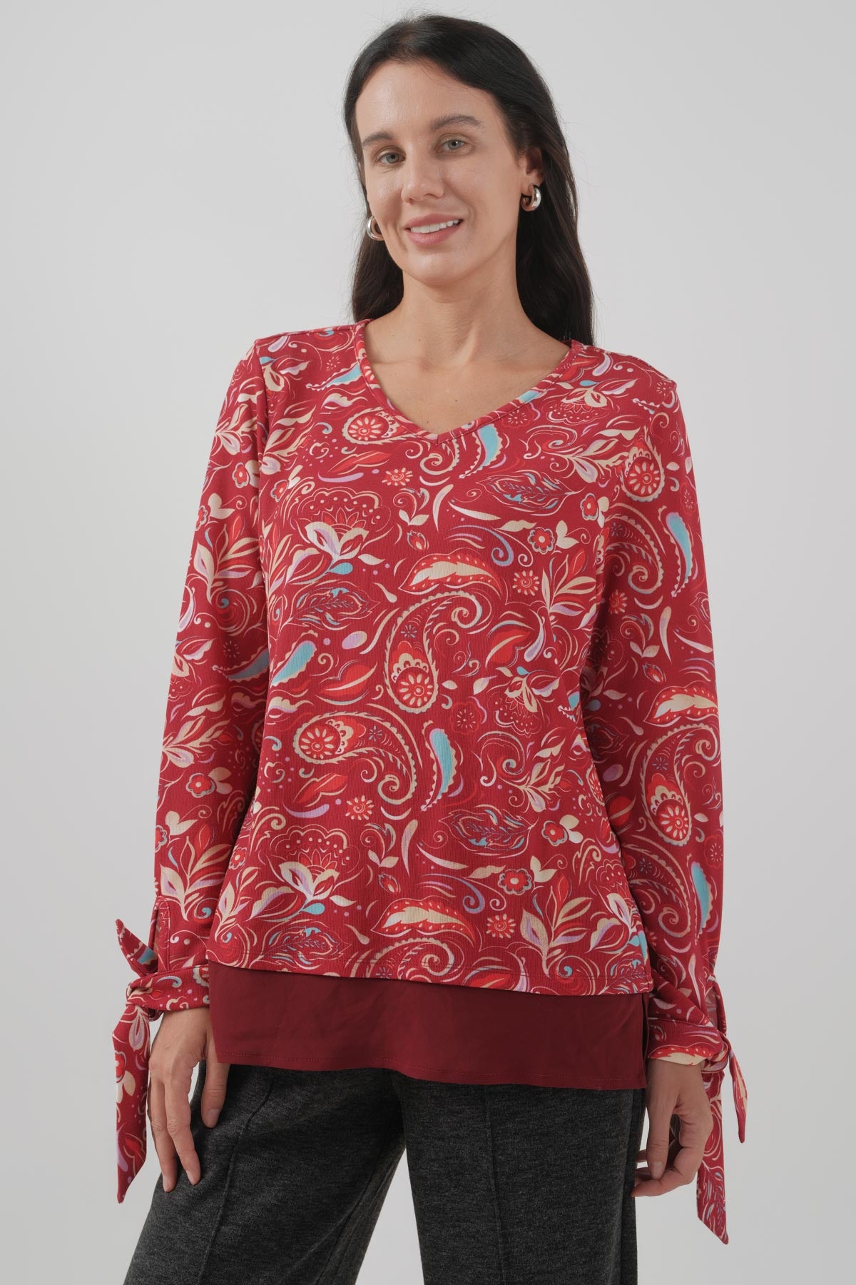 Sweater Mujer Regular Burdeo