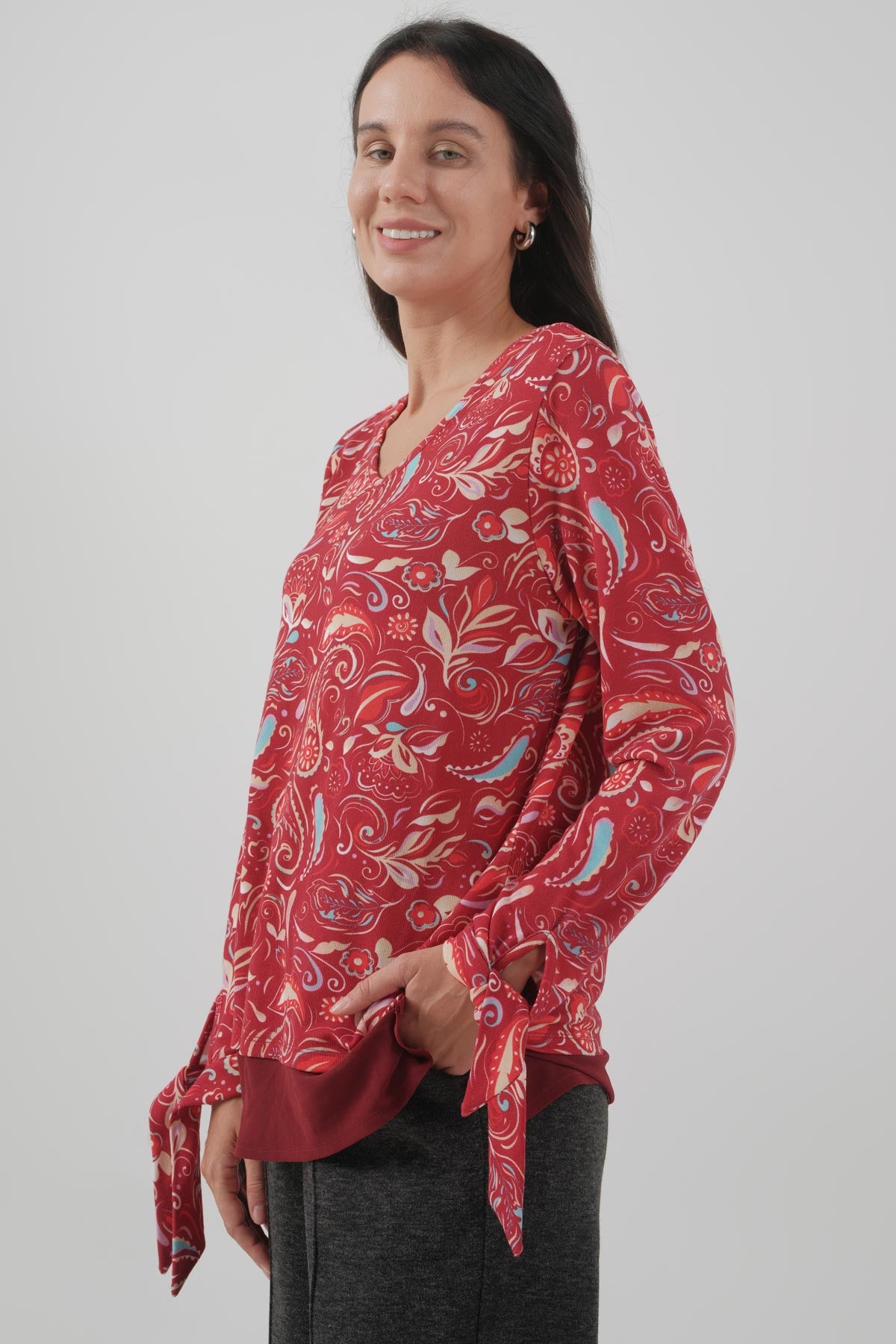 Sweater Mujer Regular Burdeo